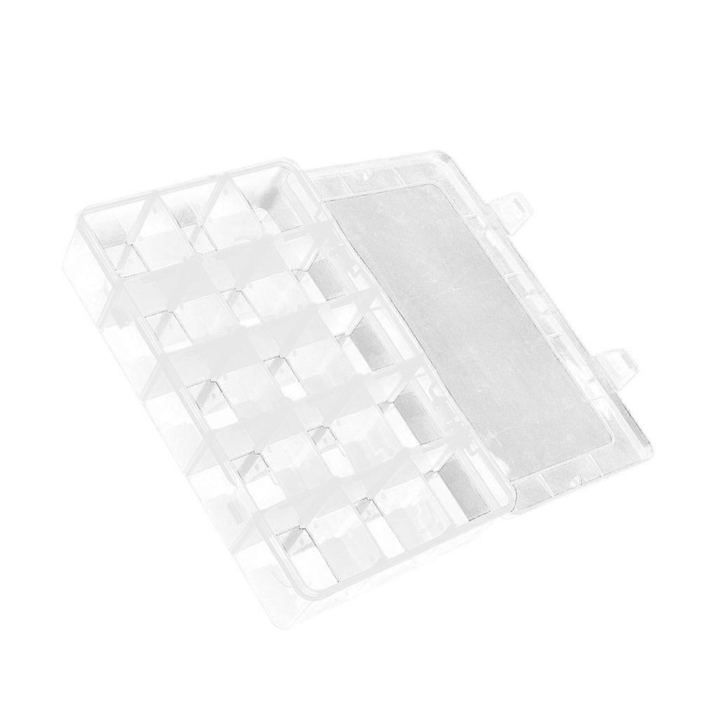 Plastic Compartment Box White 27.5X16.5CM Jewelry and Watch Storage Office Use 1Set