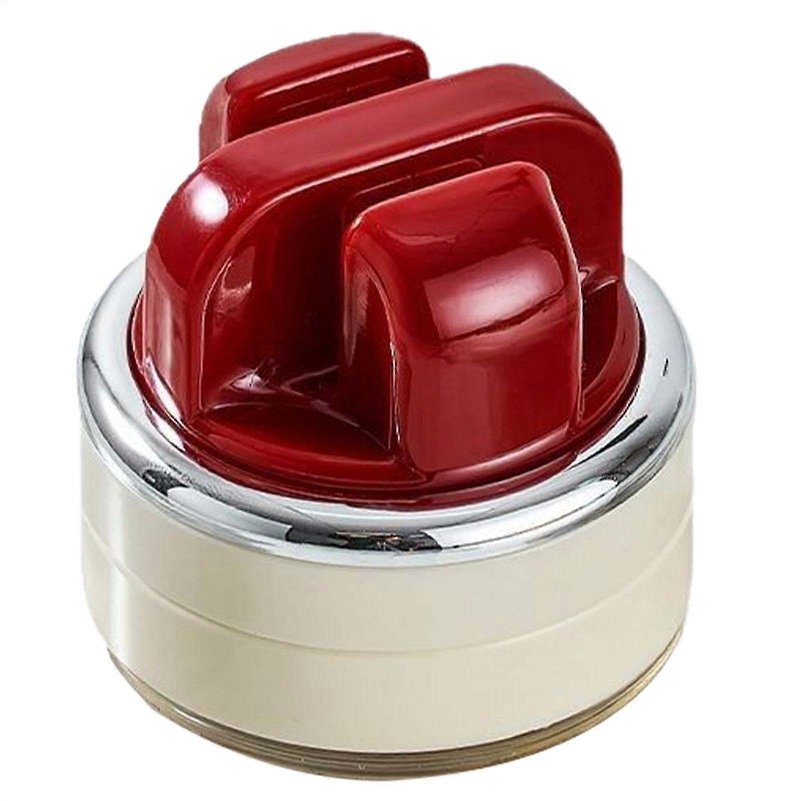 Suction Cup Whetstone, 2-Stage Kitchen Knife Sharpener, Indoor Use, Milk White Red, Compact and Fast Sharpening Tool