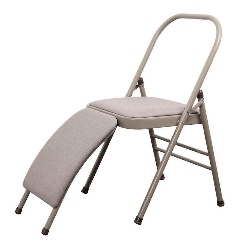 Iyengar Folding Yoga Chair for Flexibility and Strength Training, Double Beam Structure, Balance Training, NonSlip Feet Included