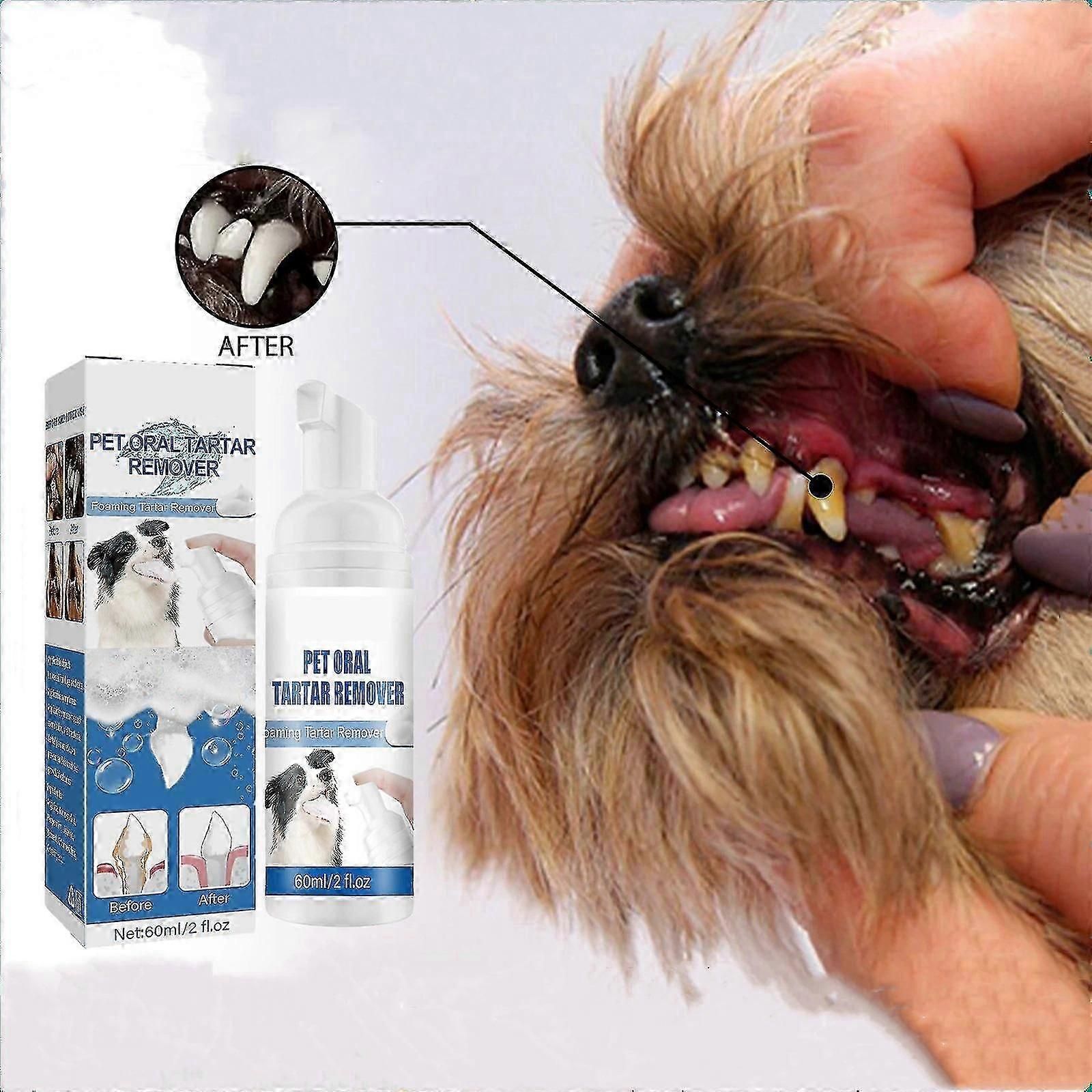 Pet Tartar Remover Oral Foam Καθαρισμός Τρυγία, Αφαίρεση Κίτρινα δόντια Κακή αναπνοή Καθαρισμός δοντιών
