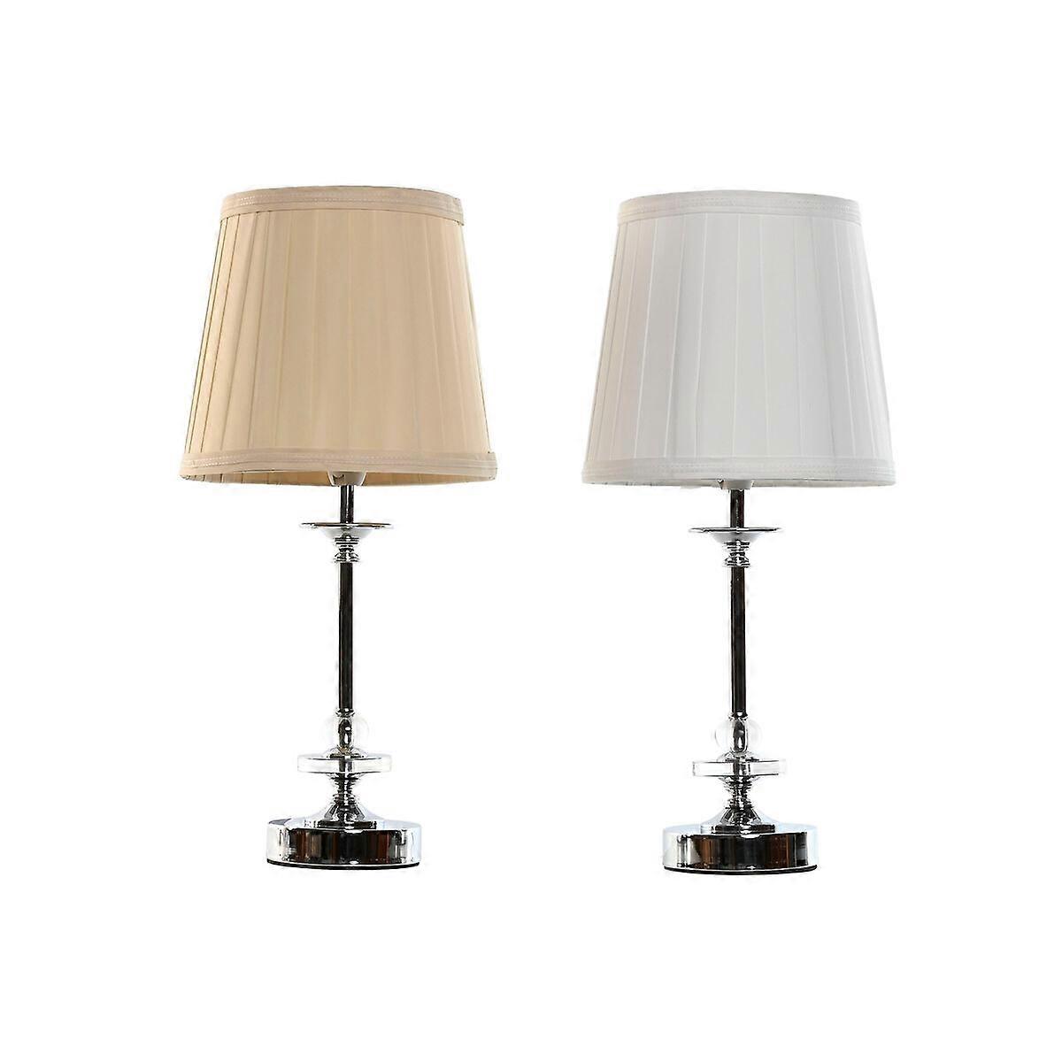 Schreibtischleuchte Home ESPRIT Weiß Beige Metall 25 W 220 V 20 x 20 x 43 cm (2 Stück)