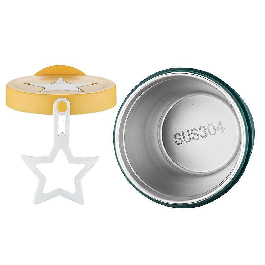 Breakfast Cup Portable Cereal Cup Dark Green 12x7cm 420ml Microwave Safe Simple Design 1Pc