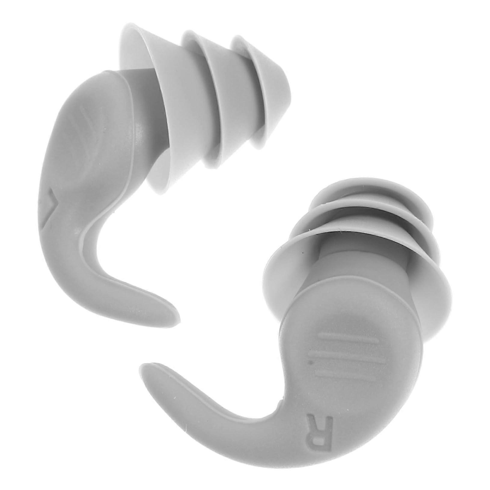 Reusable Silicone Earplugs For Noise Reduction Sleep Study And Travel Ergonomic Design With Carrying Case Grey