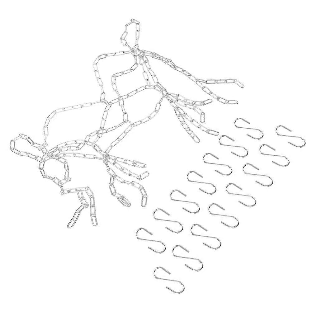 Basketball Chain Net High Strength Metal Basketball Hoop Replacement Accessory for Public Outdoor Courts Steel 14.2×14.2×11.8in 1Pcs