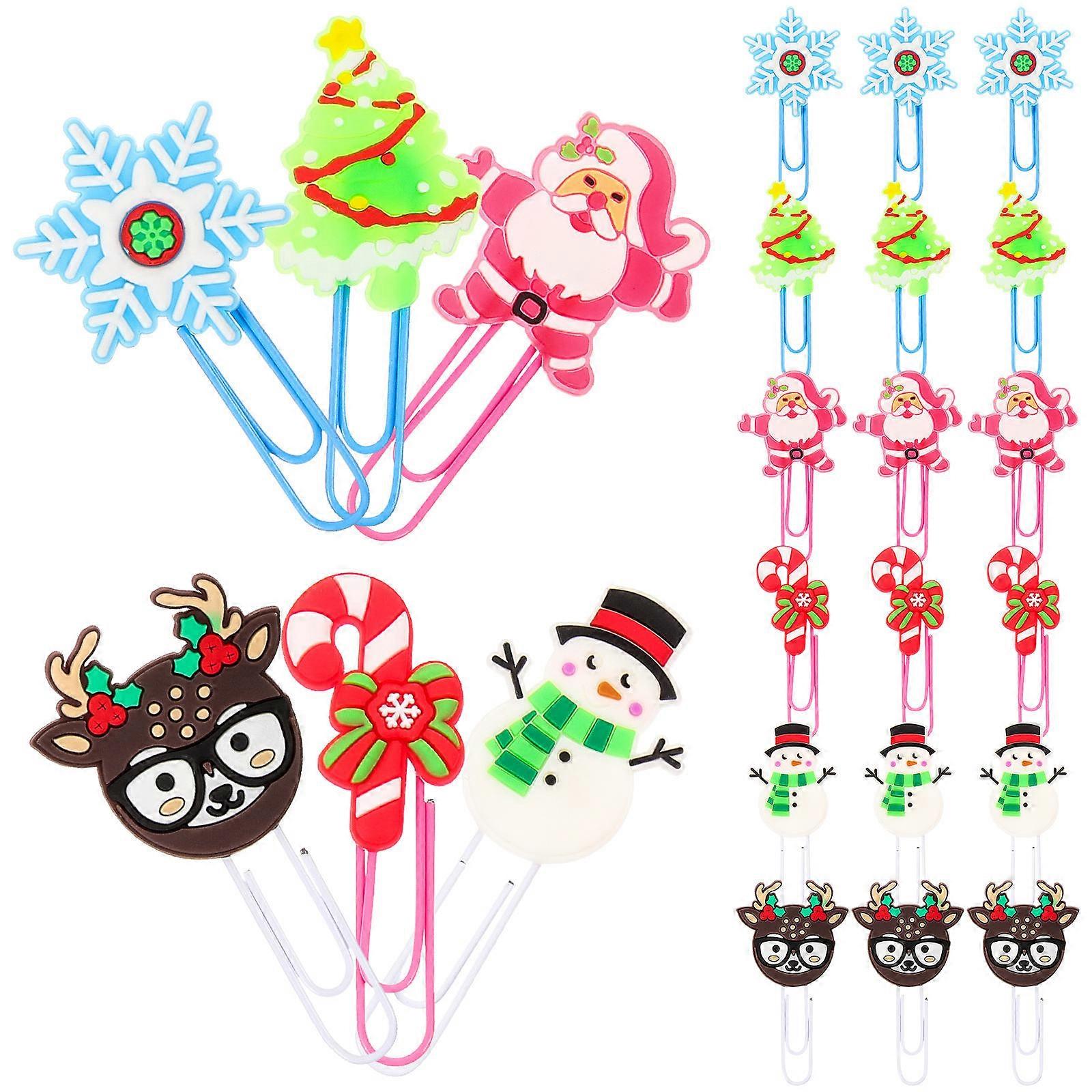 Tree Shape Paper Clips Christmas Tree Style Varied Supplies 24Pcs Document Organization
