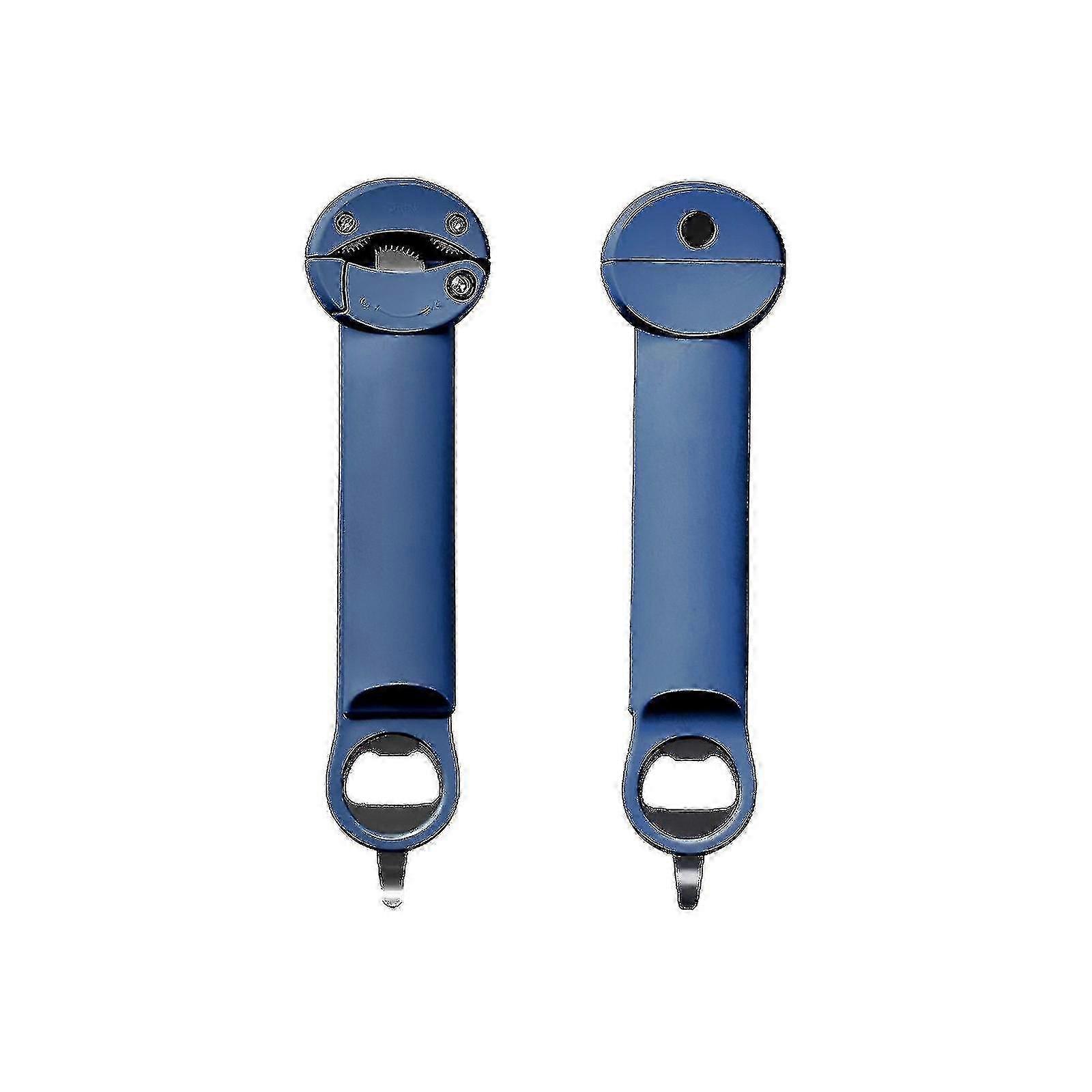 Ouvre-bouteille rétractable multifonctionnel en bleu - outil facile à saisir pour les bouchons et les canettes, parfait pour une utilisation à la maison et à l’extérieur