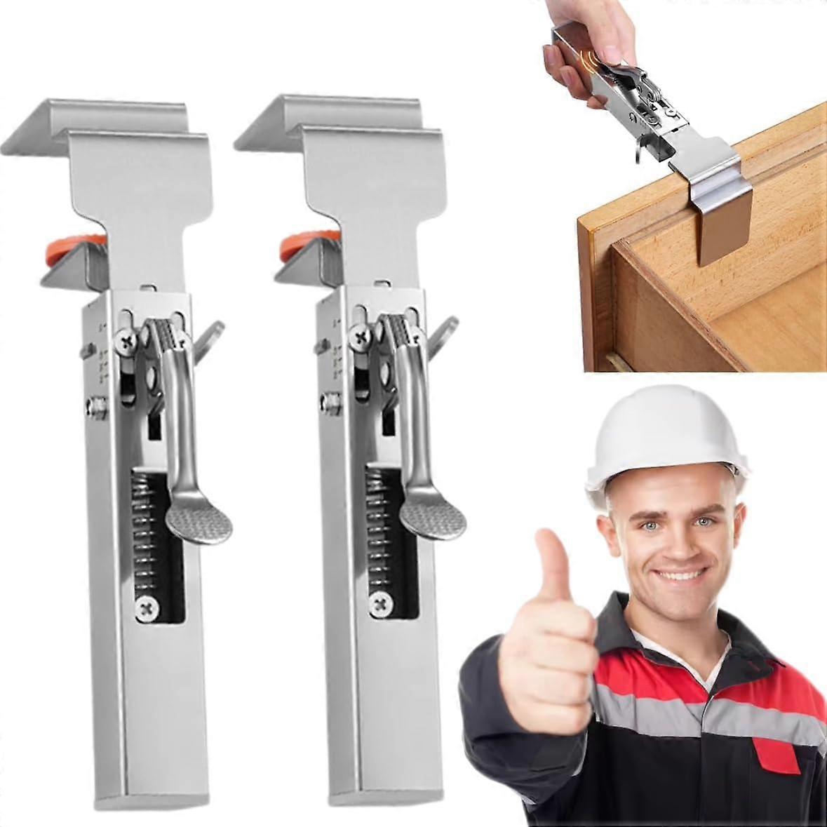 Adjustable Drawer Mounting Clamp, Heavy-Duty Drawer Stabilizer for Cabinet Installation, Universal Drawer Front Clamps, 2-Pack