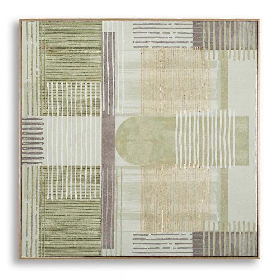 PRINTED ON CANVAS LINES WITH FRAME -H- CM 60X3X60