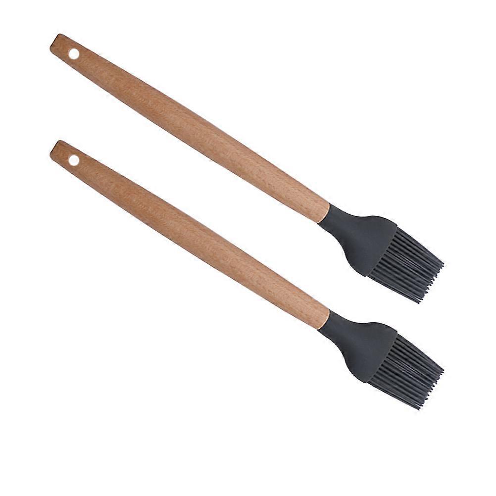 Silicone Baking Brush Durable Barbecue Grill Tool For Barbecues Bakery Use Compact Size 2Pcs