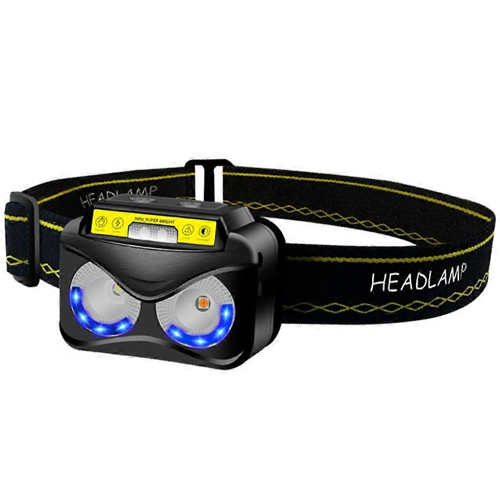 Rechargeable Headlamp For Hiking Waterproof Usb C Headlamp Men Women Camping Light Square Shape Anti Slip Headband 10W Power 1Pack
