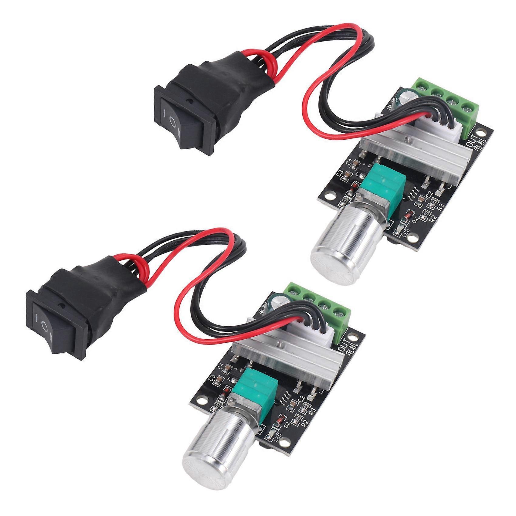2X 6V 12V 24V 3A PWM DC Motor Speed Controller Forward Reverse Switch Control 1203B