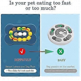 Interactive Dog Bowl & Anti-Gluttony Dispenser Toy - Educational Agility Game for Dogs with Croquette Accessories for Intelligent Feeding