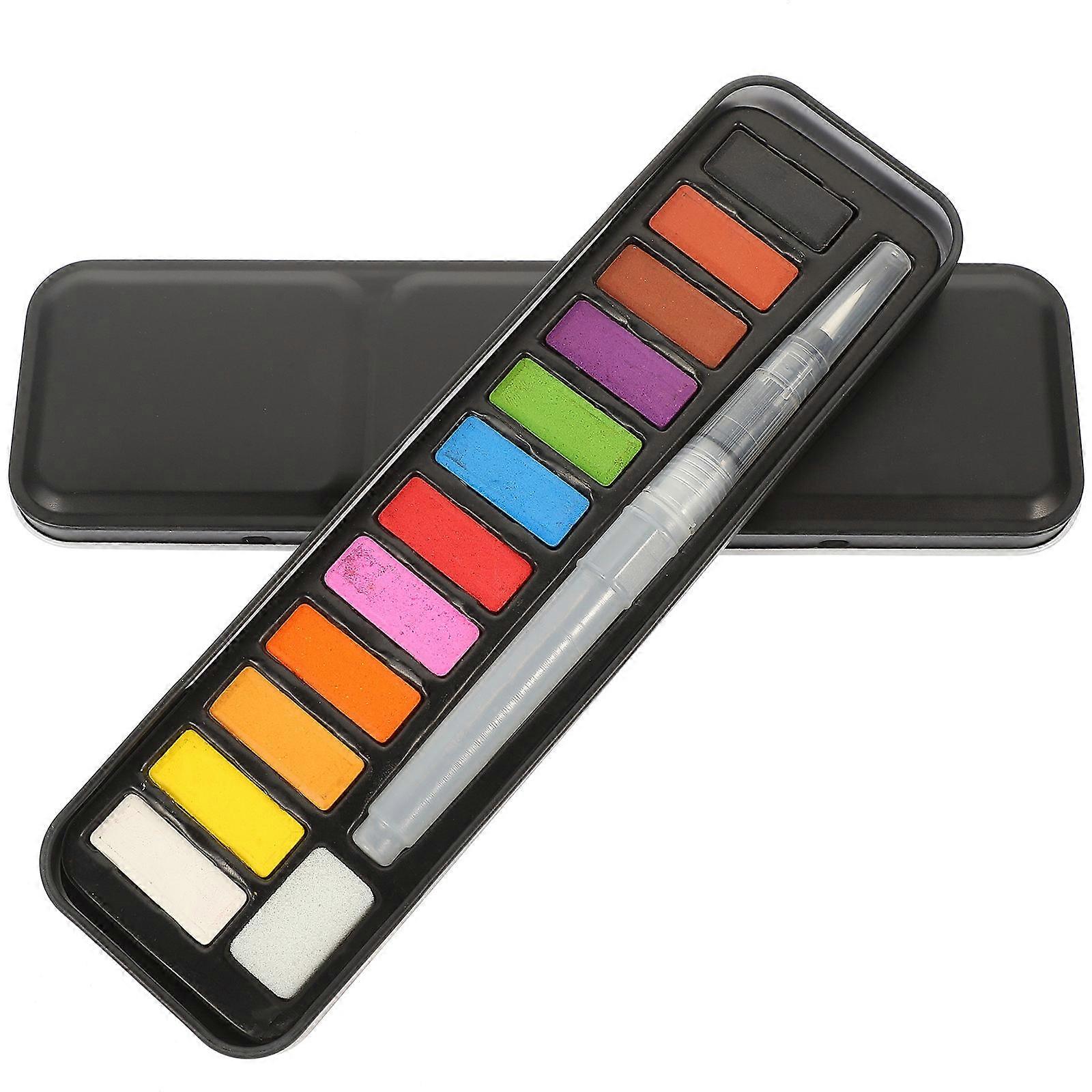 Beginner Watercolor Set For Kids Interested In Painting 1 Set Rectangular Box Suitable For Color Mixing And Graffiti