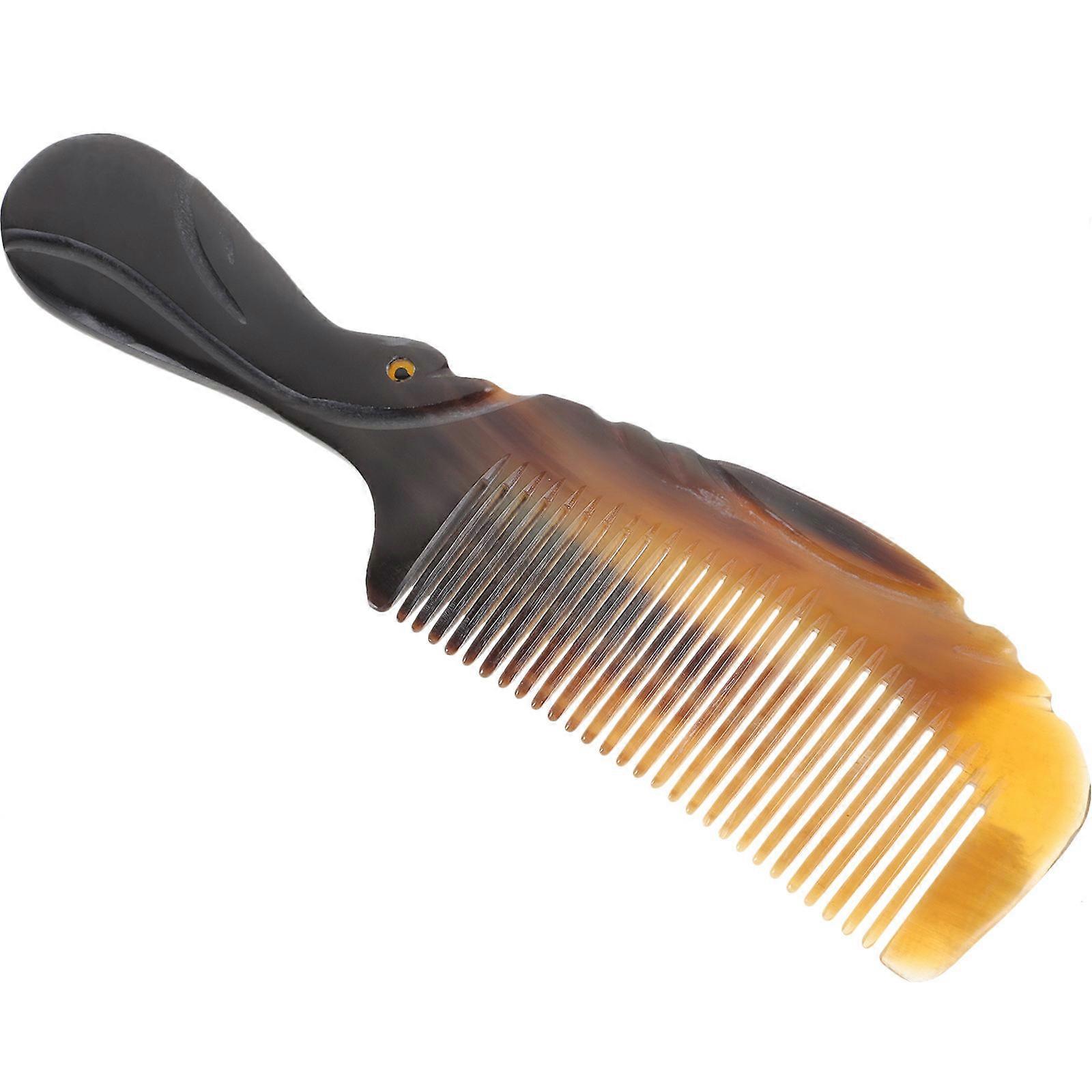 Natural Comb Portable Hair Massager with Comfortable Grip for Thick & Thin Hair, Handmade Scalp Massager, Random Color