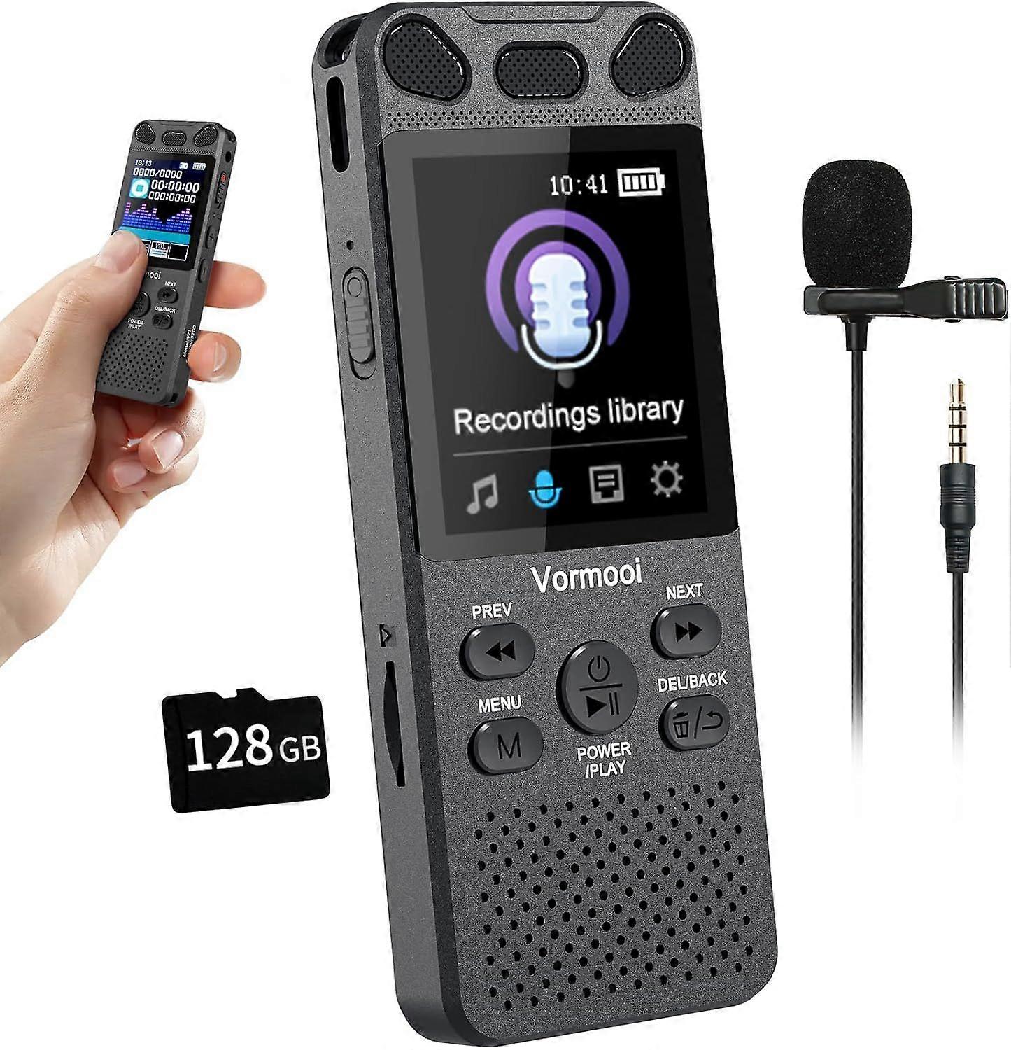 2025 Newest Model 160GB Digital Voice Recorder with Playback Function - 110 Hours Ultra-Lo