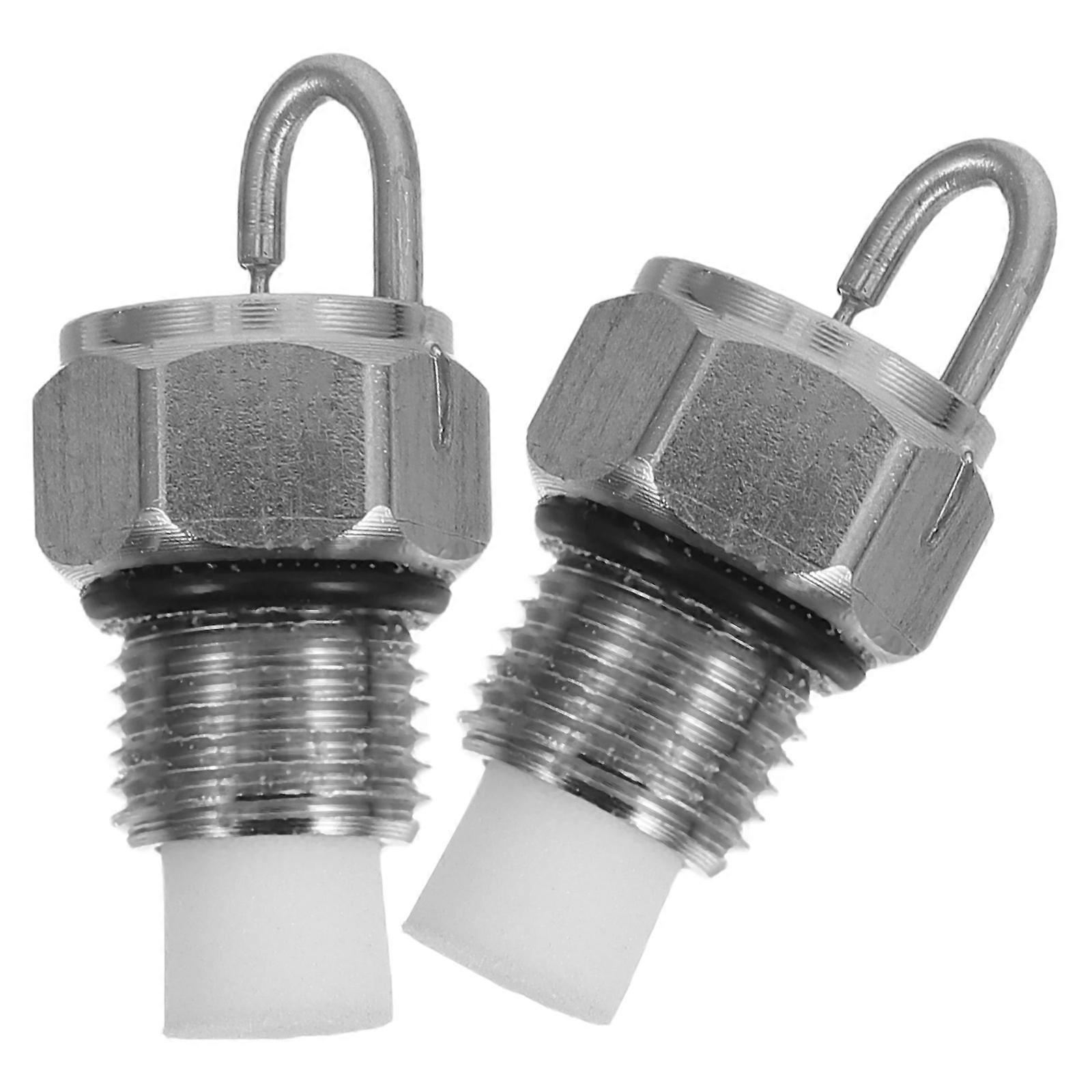 Outdoor Mist Nozzles Cylindrical Humidification Fogging Nozzle Silver 1/8 Inch Thread 2Pcs