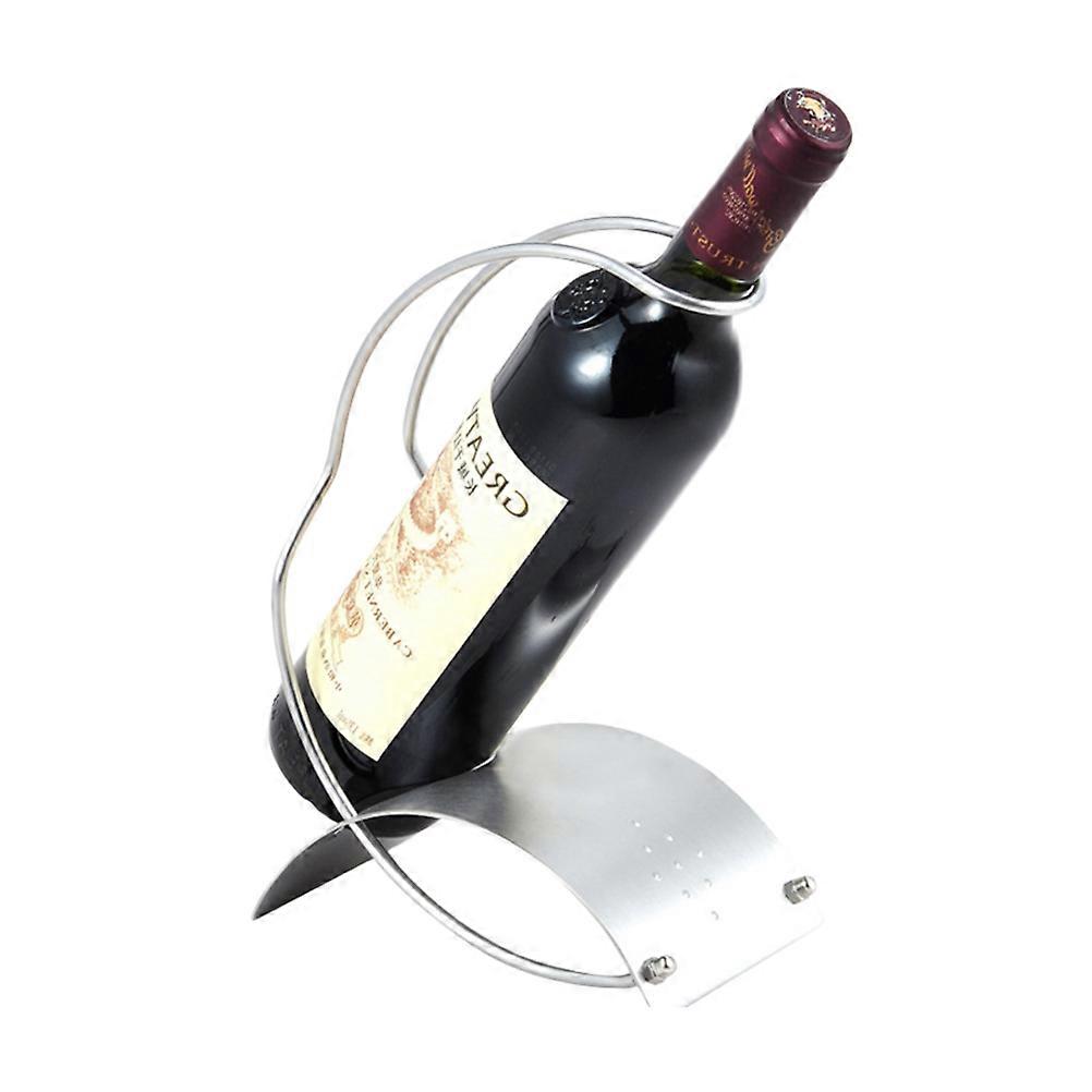 Stainless Steel Wire Shelf Wine Display Stand For Counter Simple And Elegant 1Set