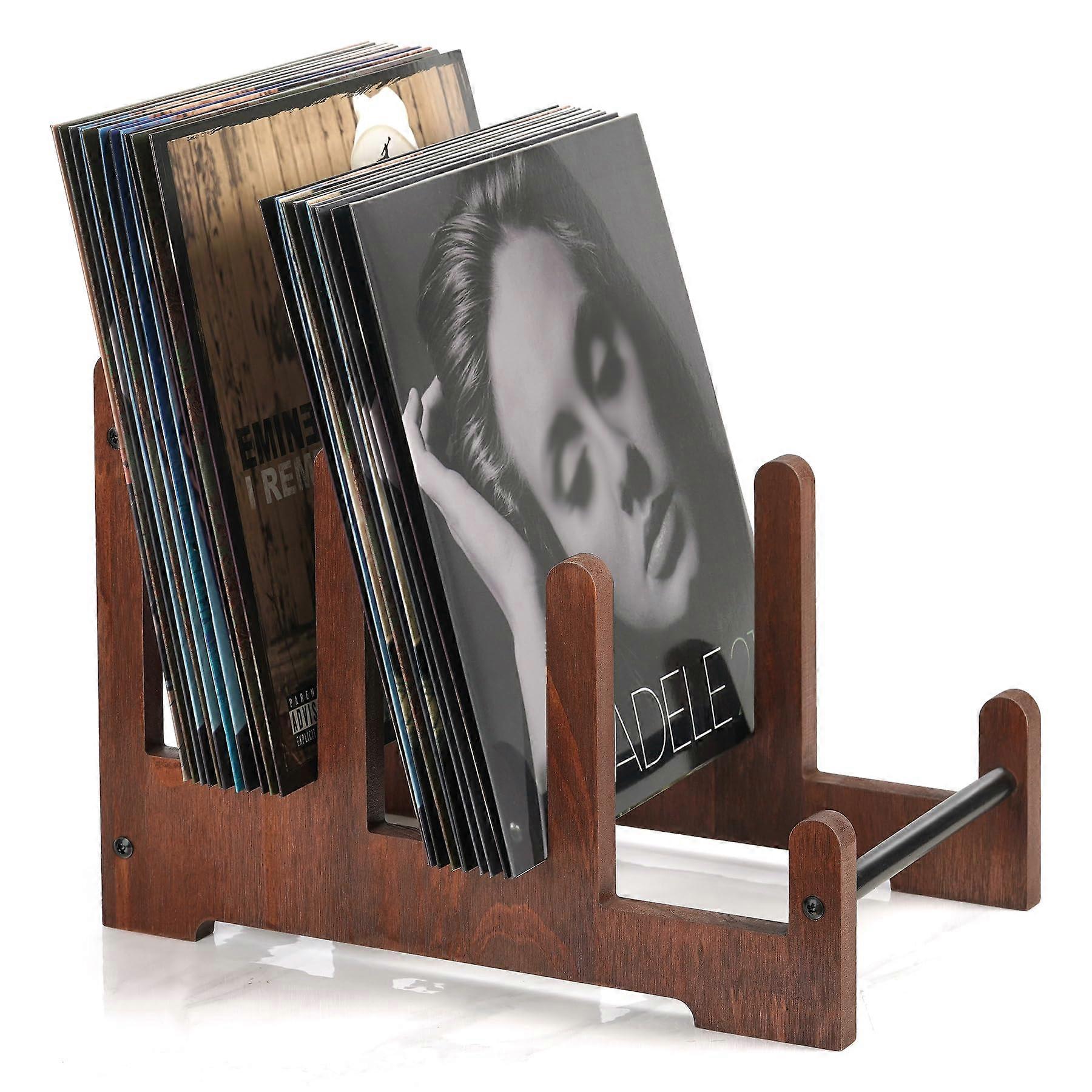 Vinyl Record Stand, Brochure Holder, Record Storage, Record Holder, Stand, Magazines, Books, Vinyl Record Decoration, 37 x 27 x 24 cm