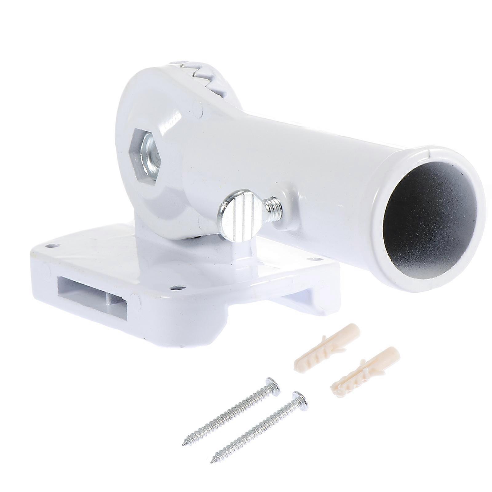 Stainless Steel Flagpole Support Display Holder Indoor Use 6.29X2.36X2.36inch Angle Adjustment 1pc