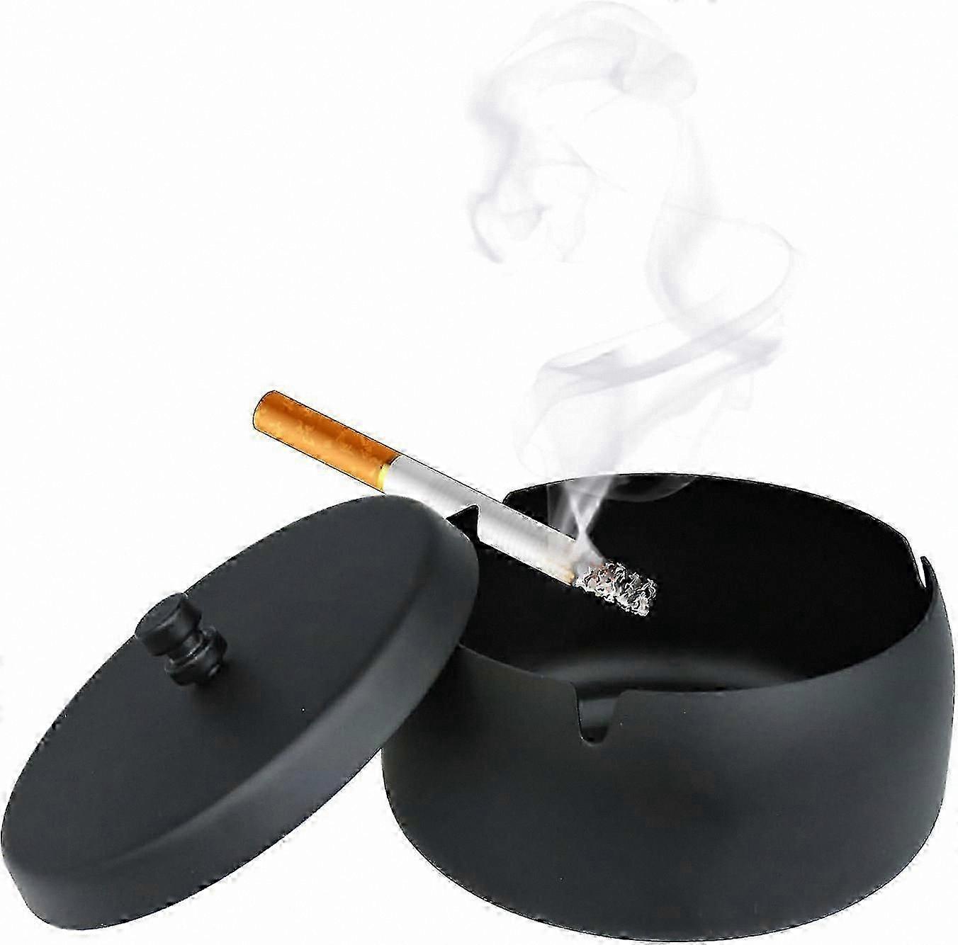 Decorative Ashtray with Lid for Home and Office Use