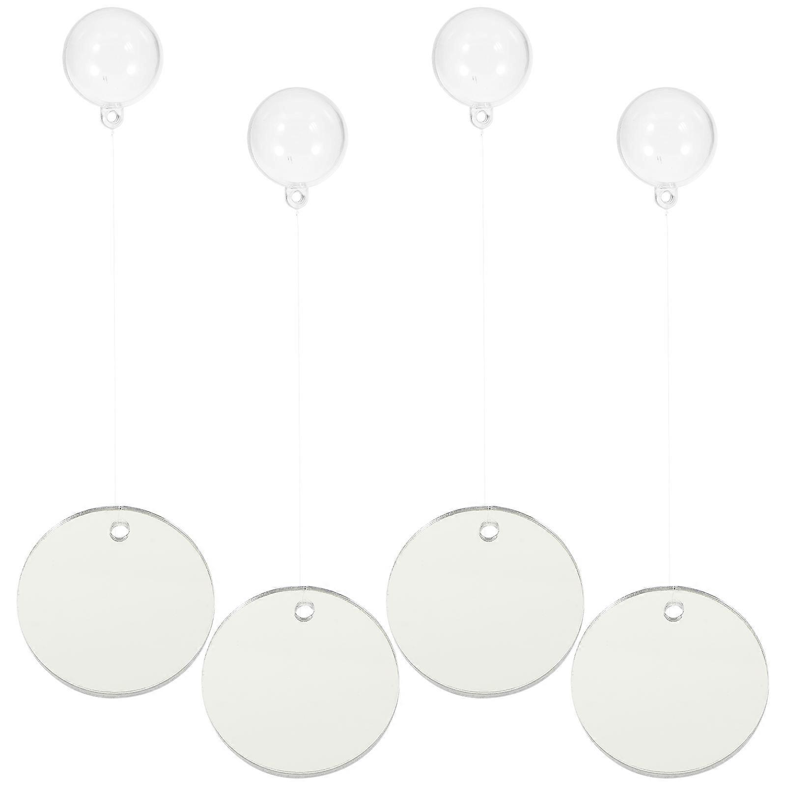 4Pcs Aquatic Accessory Betta Floating Mirror Designed For Home Decoration With Acrylic Material And Square Shape