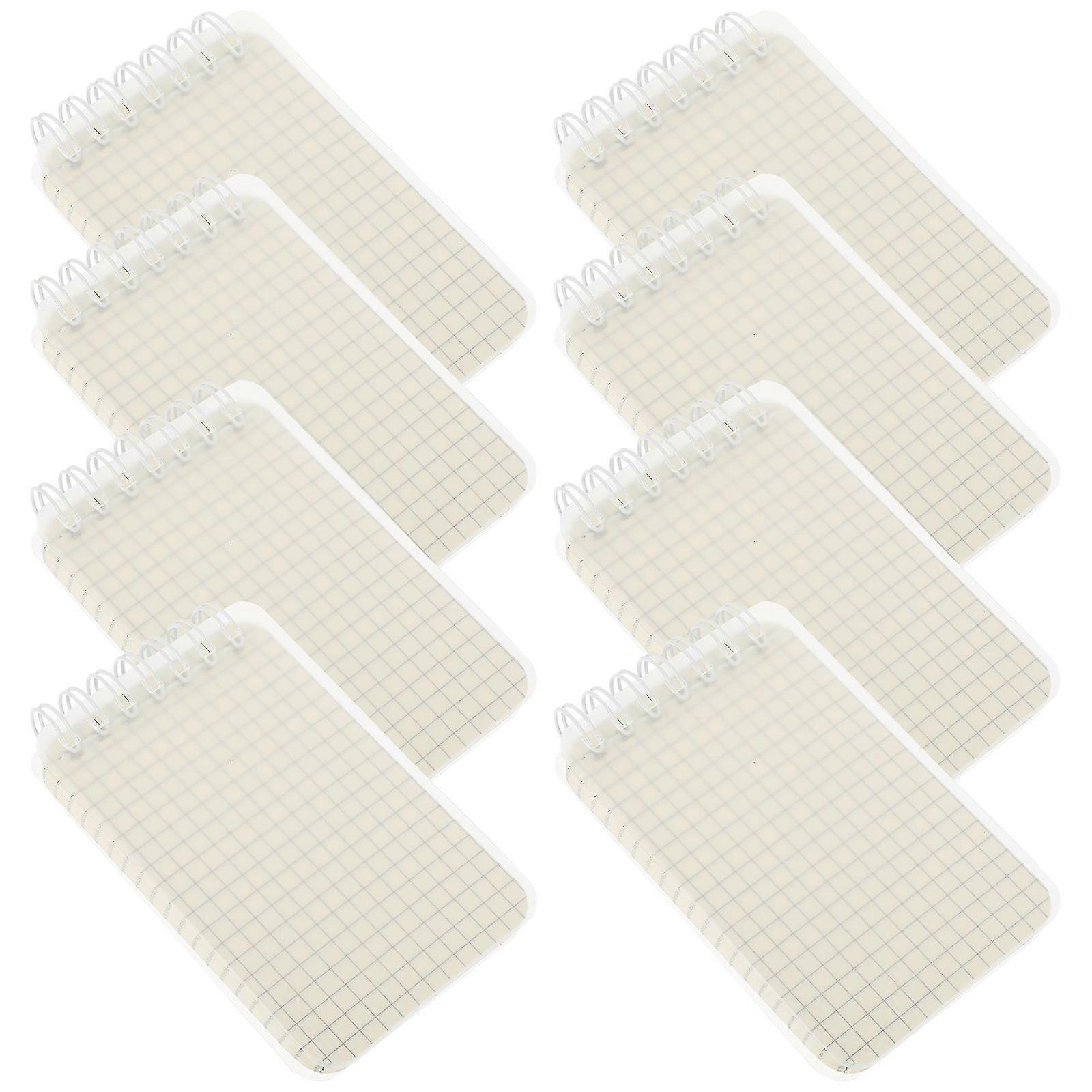 10Pcs Small Spiral Notebook Pocket Notepad Memo Pad for Home Use Beige Color Portable