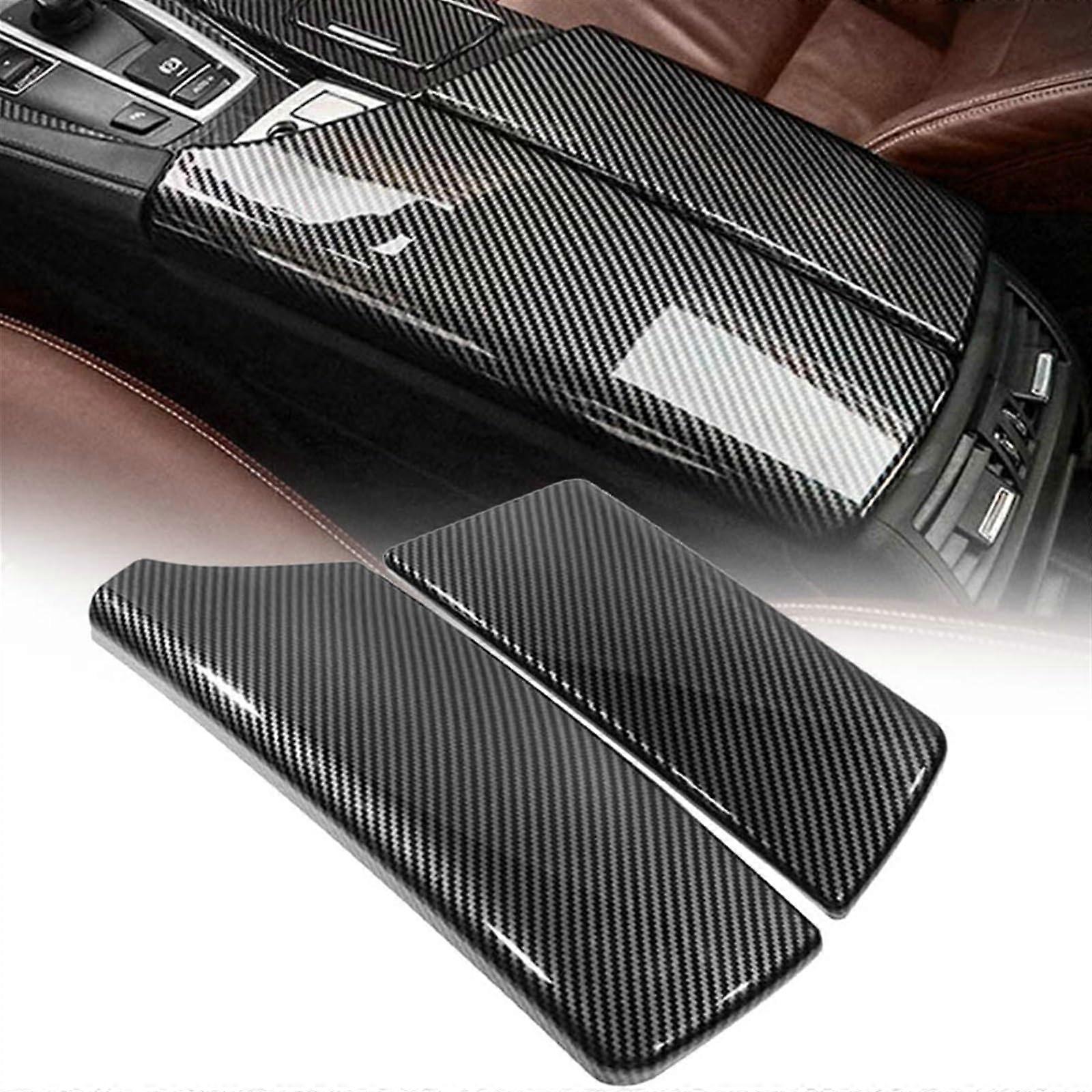 Carbon Look Car Centre Console Armrest Box Trim Cover For BMW 5 Series F10 2011-2016, Durable Material, Custom Fit