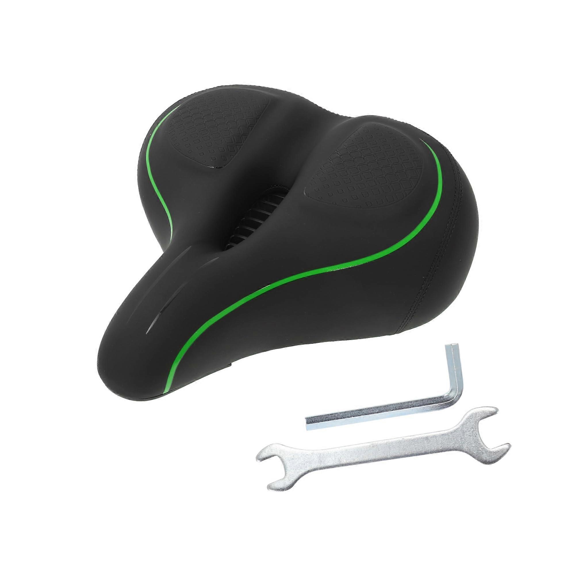 Bicycle Saddle 1-Set Ergonomic Shock-Absorbing With Tools For Training Road City MTB E-Bike Green