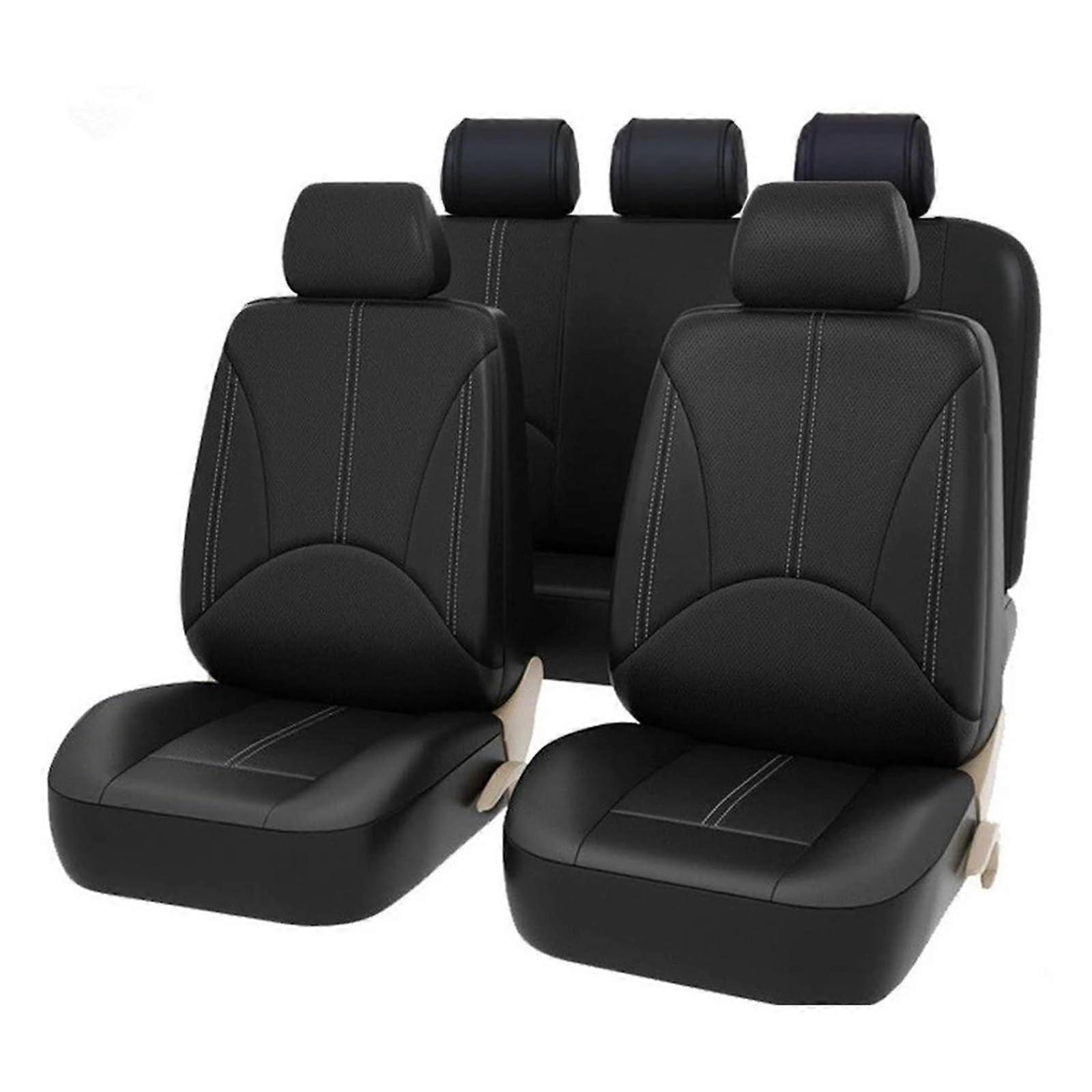 Auto Seat Covers Complete Protection Set for Ford Transit Custom, Black Polyester Cushion Accessories