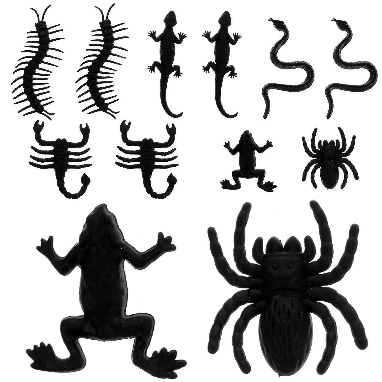 20Pcs Figurines De Serpent En Plastique Farce Pour Le Poisson D'avril Avec Un Design Réaliste En Couleur Noire Pour Les Enfants