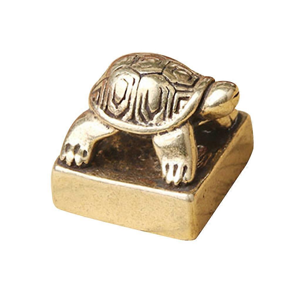 Retro Style Brass Ornament Tortoise Shape Desk Decor For Collectors And Gift Recipients 1Pcs