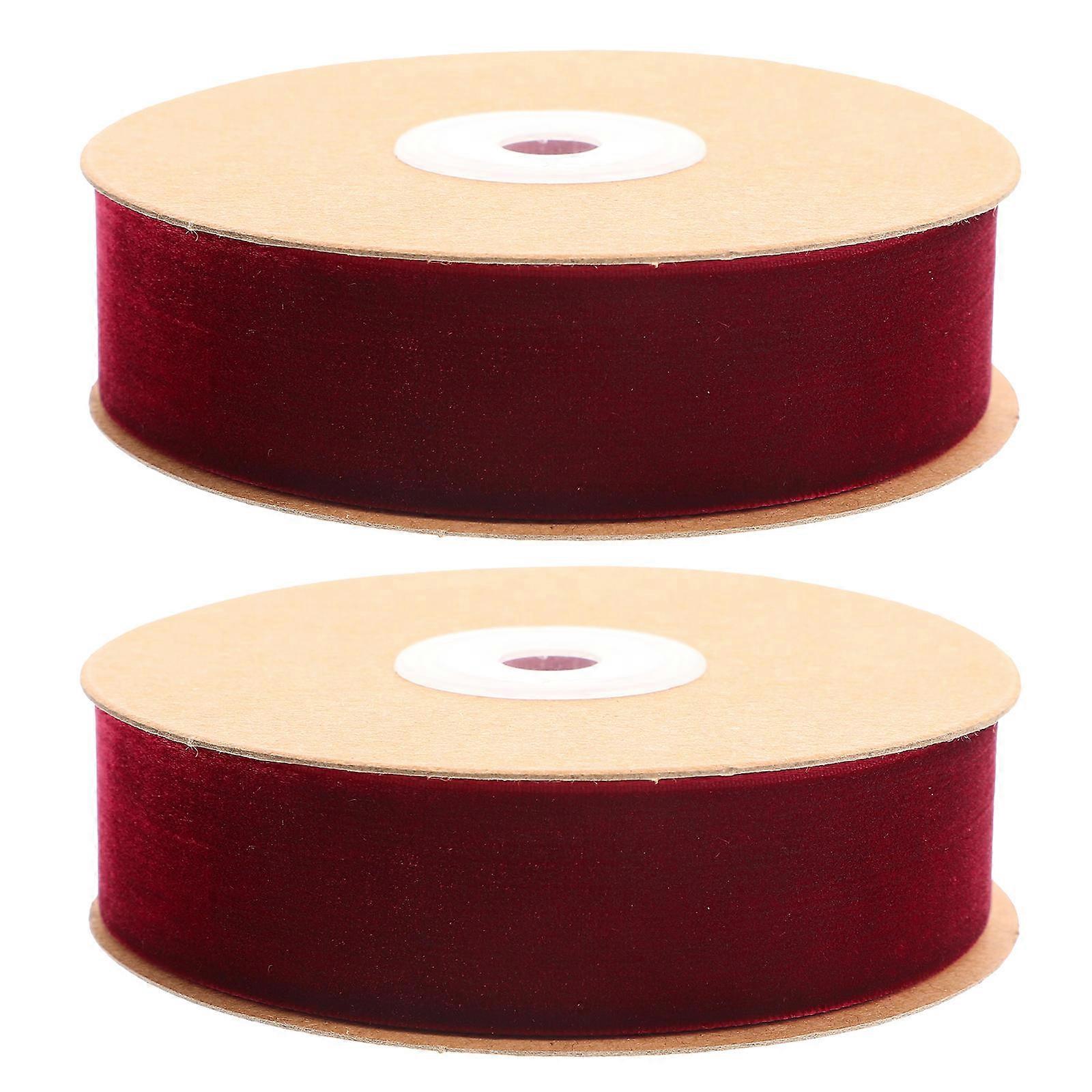 Headdress Ribbon 2 Rolls Handmade Gift Tying Ribbon Dark For Spring And Summer Decoration DIY Crafts