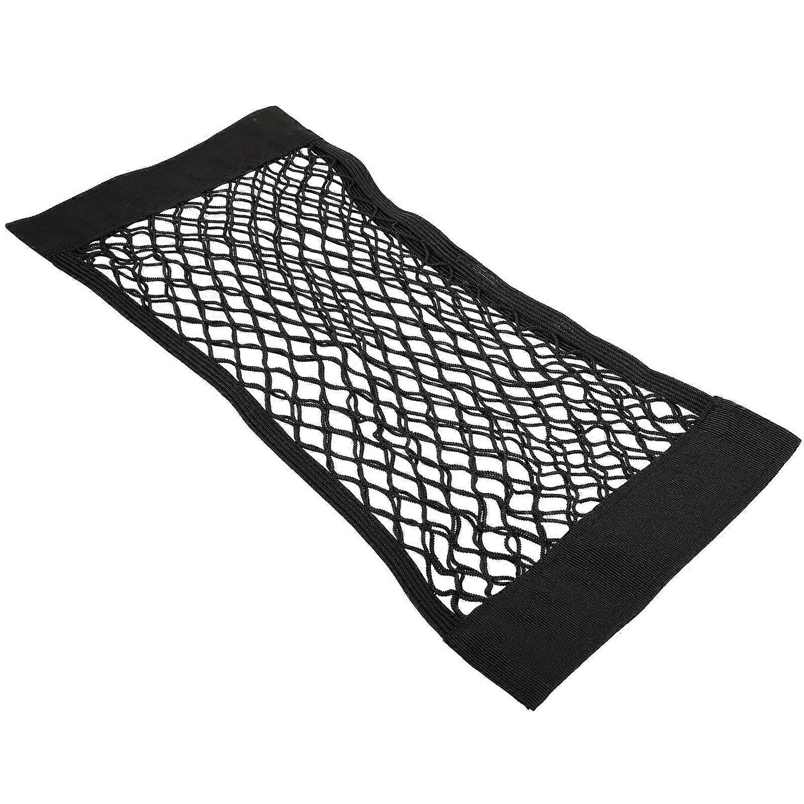 Cargo Storage Mesh Net Bags 2Pcs For Car Organization With Black Color And Simple Design For Vehicle Storage