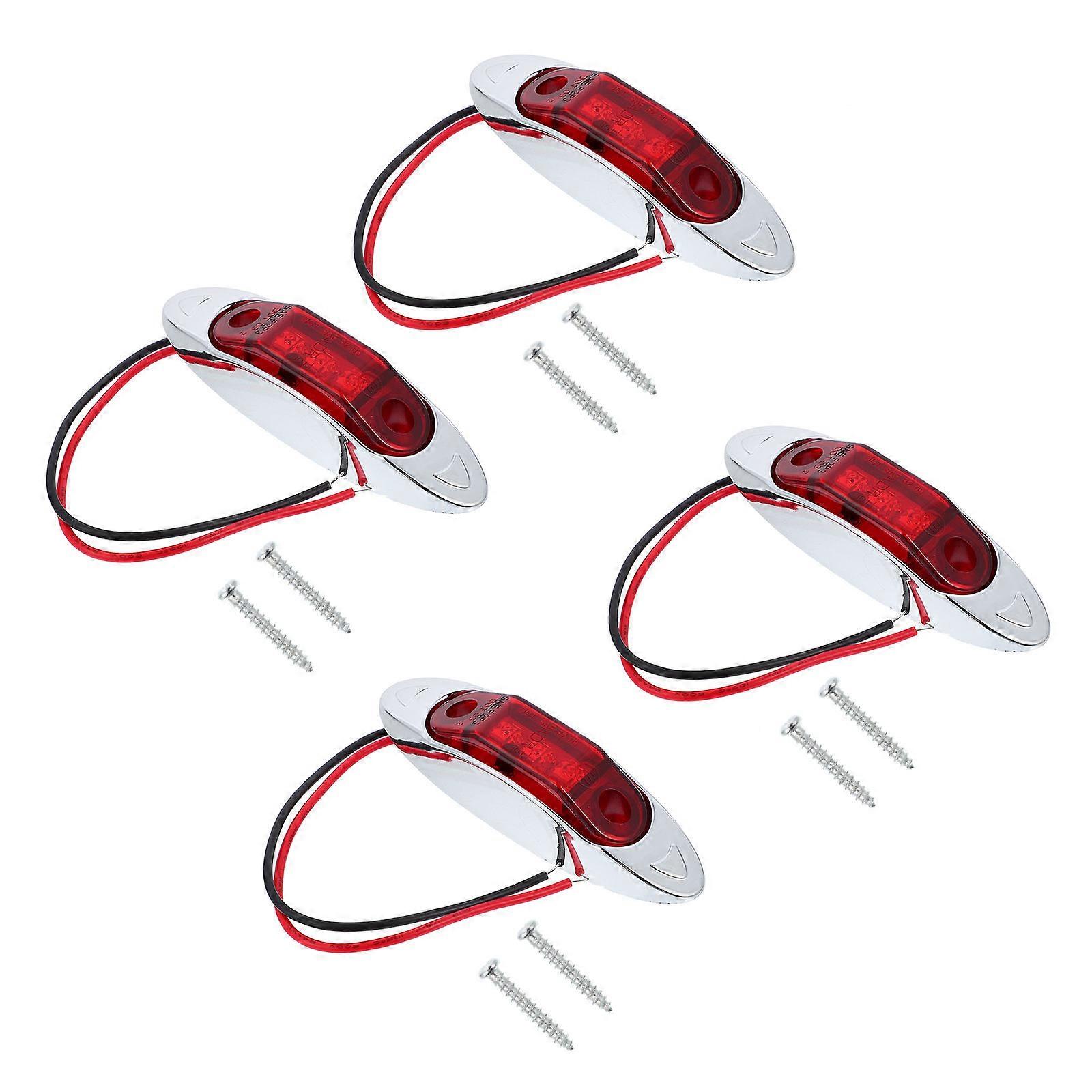 Truck Signal Side Marker Lights – 4PCS Set for Enhanced Safety Visibility, Easy Installation, Universal Fit for Trucks & Trailers