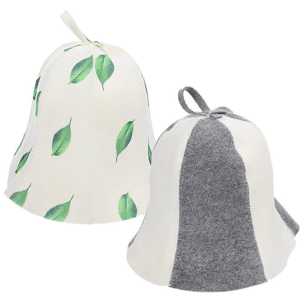 Lightweight Sauna Hat in Assorted Colors Made of Felt for Comfortable Spa and Sauna Use 2 Pieces