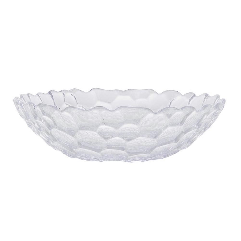 Honeycomb Design Appetizer Plate Transparent Snack Dish for Storage Material Deep Serving Tray 10.6inch