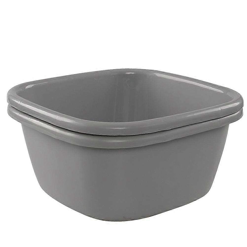 Heavy Duty Rectangular Plastic Wash Basin for Home Use – Slip Resistant, Multi Purpose Grey Tub for Face, Hair, Feet, Laundry, and Vegetables