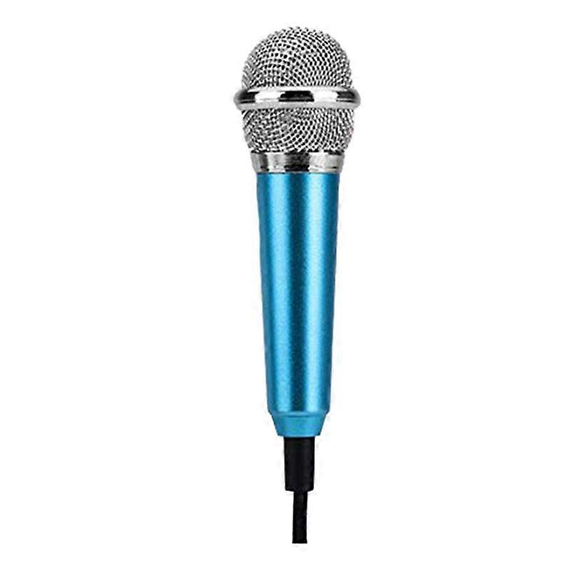 Mini Microphone with Omnidirectional Stereo Mic for Voice Recording,Chatting and Singing on Phone,Android (Blue)