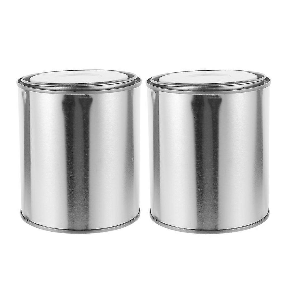 2pcs Paint Storage Containers with Lids – Thickened Tins for DIY Projects, Asphalt Sampling & Garage Organization