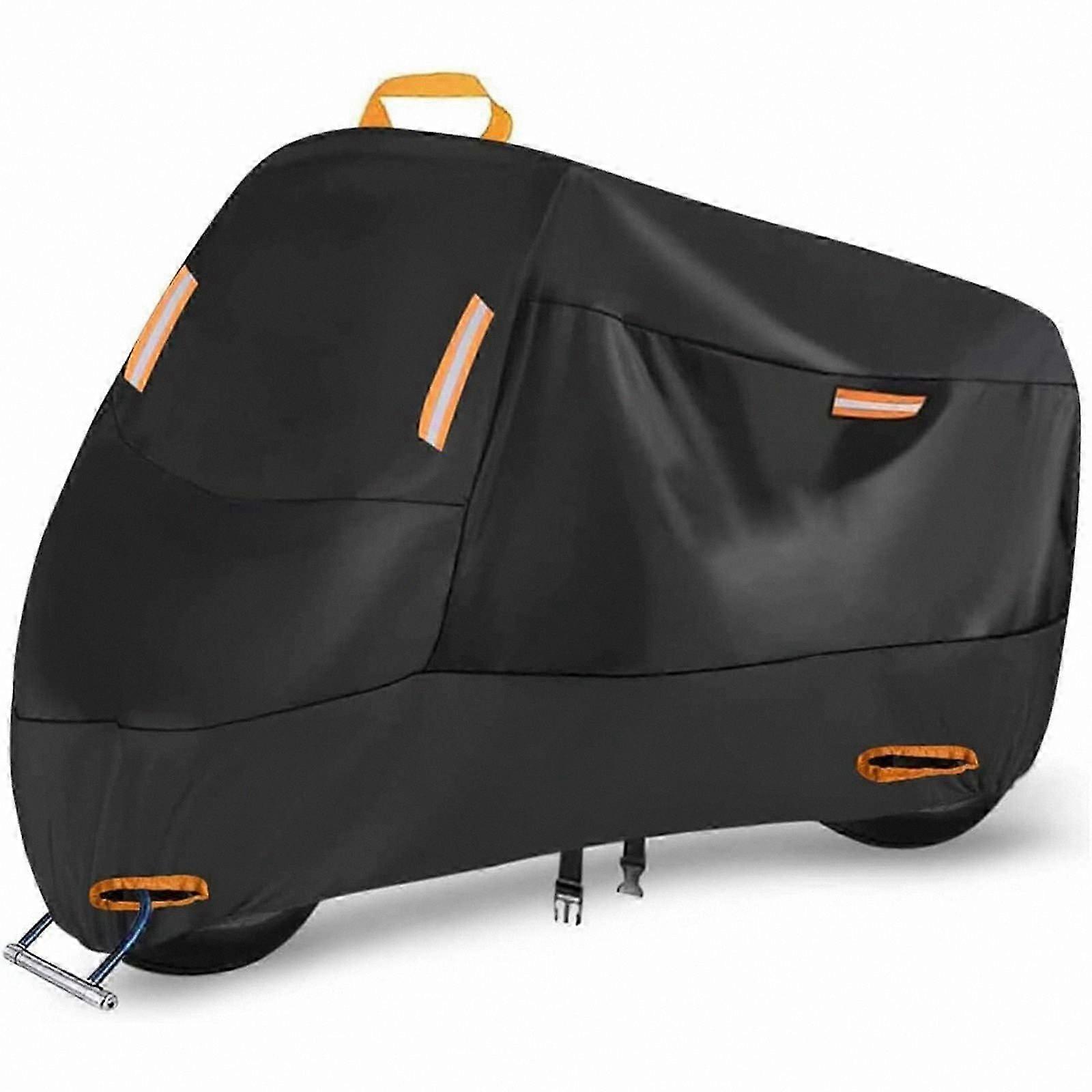 Universal Motorcycle Cover with Lock Hole for Cruiser Bikes, Fits Multiple Models