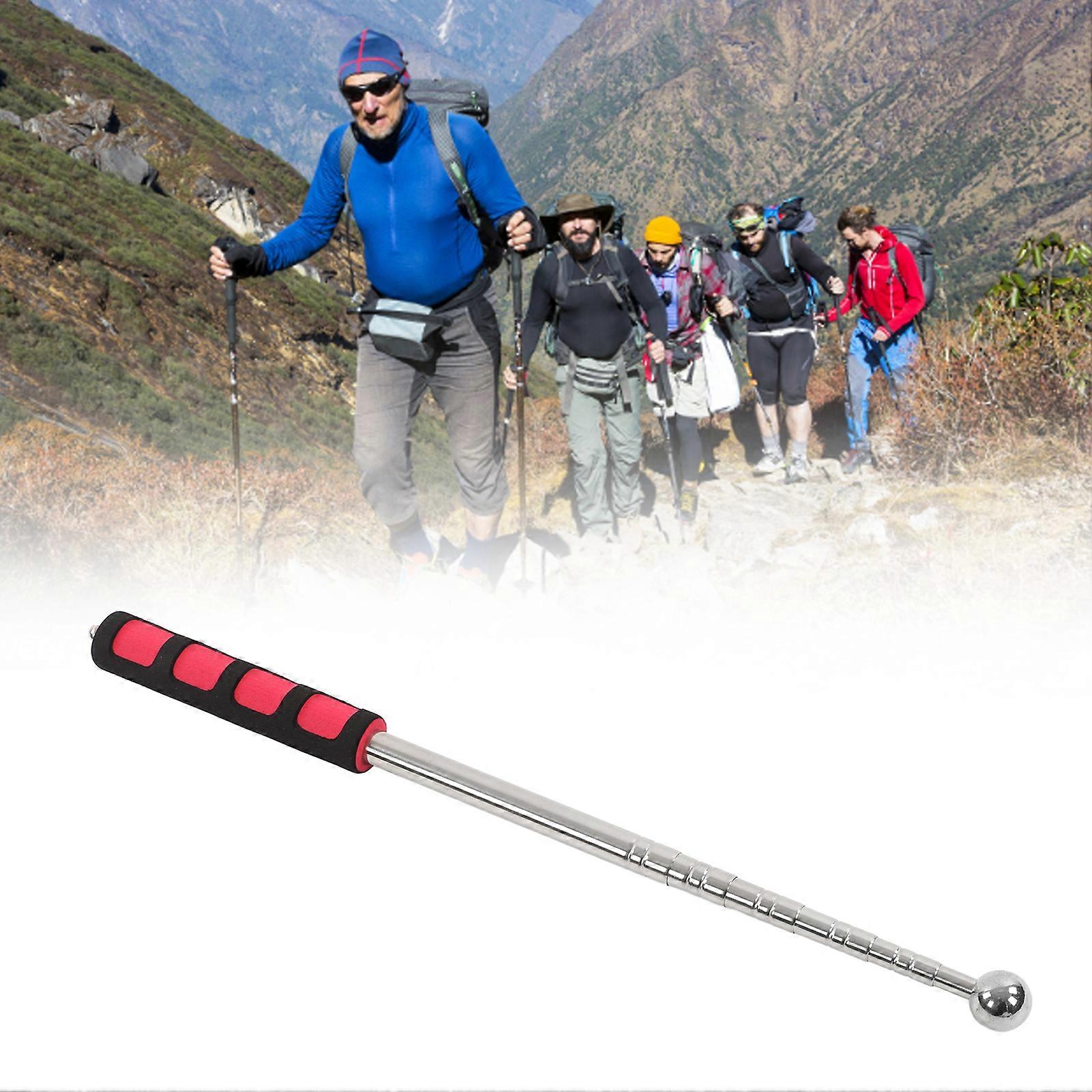 2pcs 120cm Portable Guide Flag Pole Stainless Steel Handheld Flagpole Telescoping Extendable Handheld Flagpole