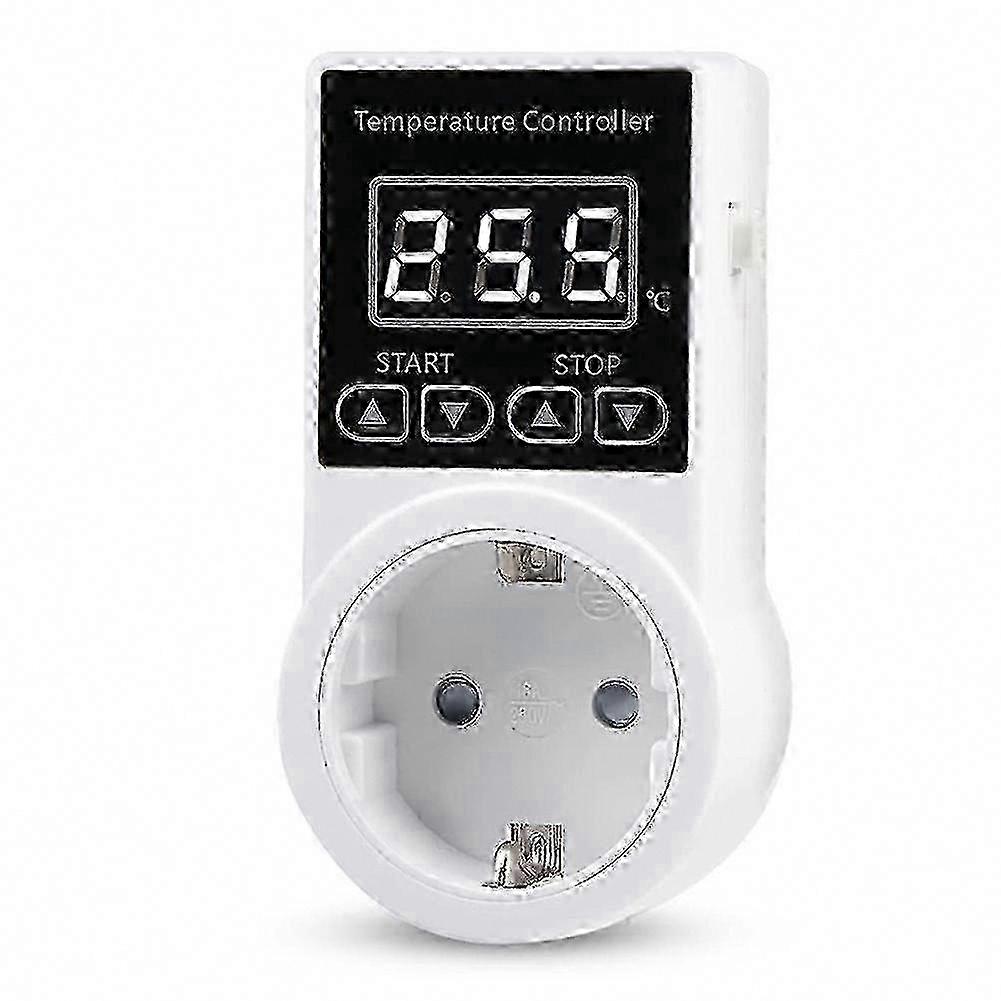 1PCS Vattentät Temperaturregulator Socket Med Sensor, EU-kontakt