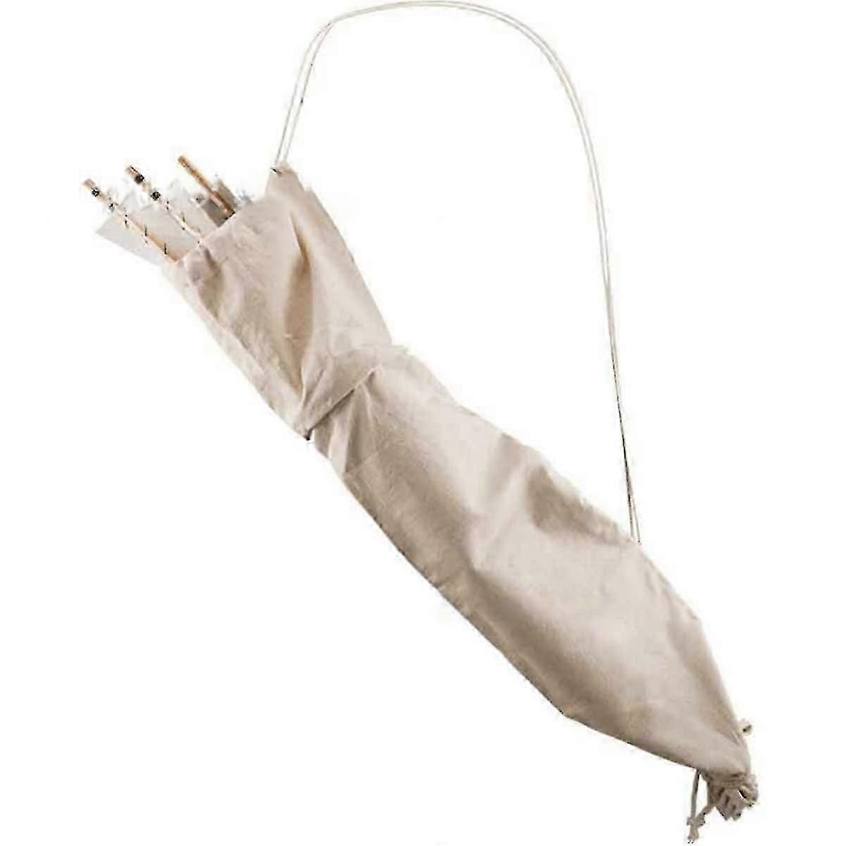 Medieval Retro Canvas Quiver With Laces, Strap-style Hand-woven Quiver, Portable Lightweight Bow And Arrow Storage Bag