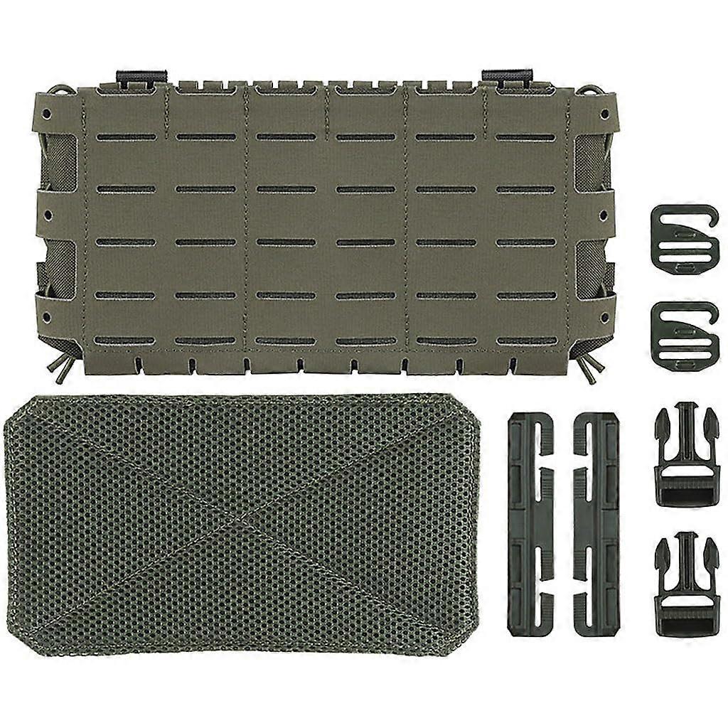 Tactical Triple Magazine Pouch Molle Compatible 5.56/7.62mm Magazines Multi Function Fast Unplug Design Green