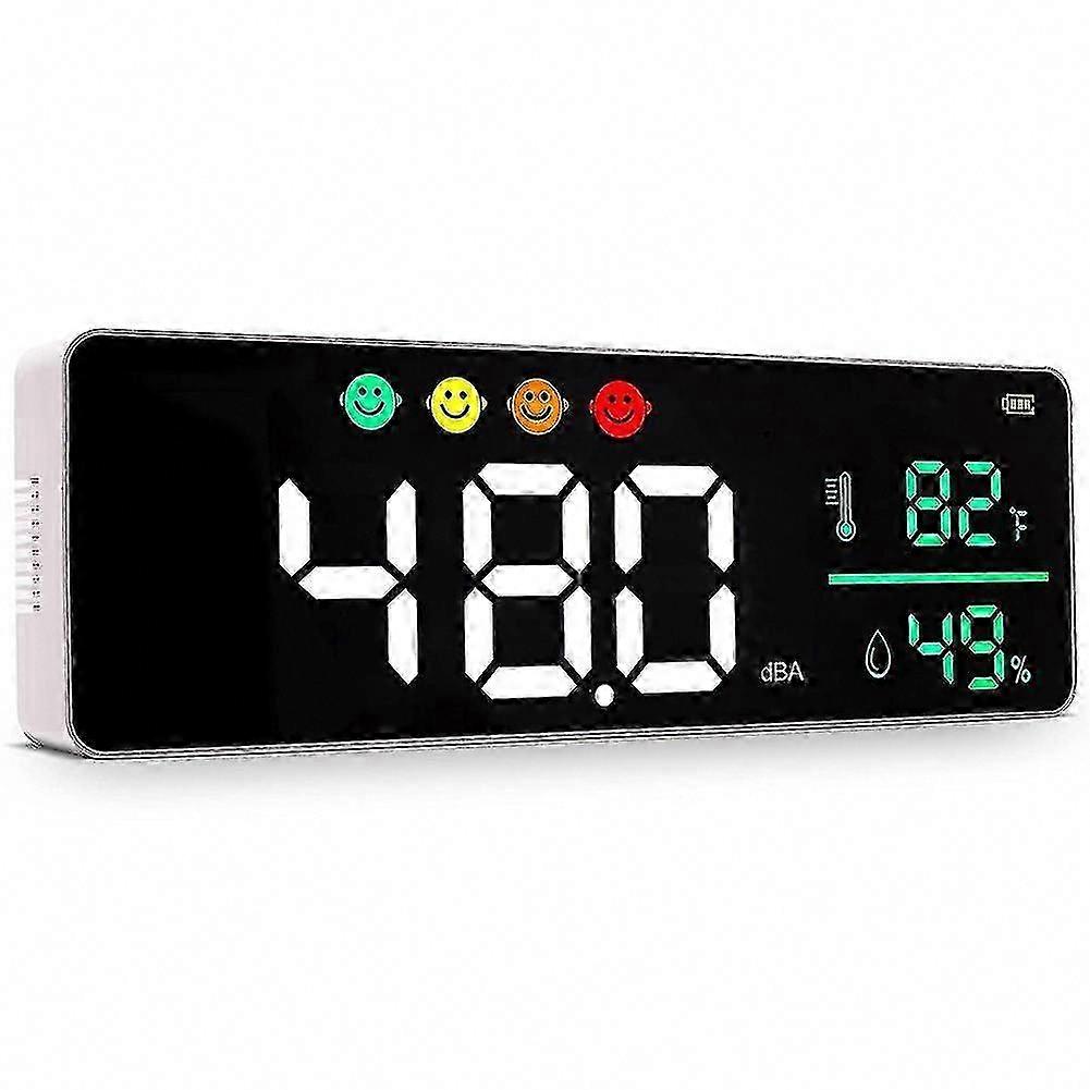 3-in-1 Decibel Meter with Humidity & Temperature Sensor, Classroom Noise Monitor, Portable Sound Level Reader