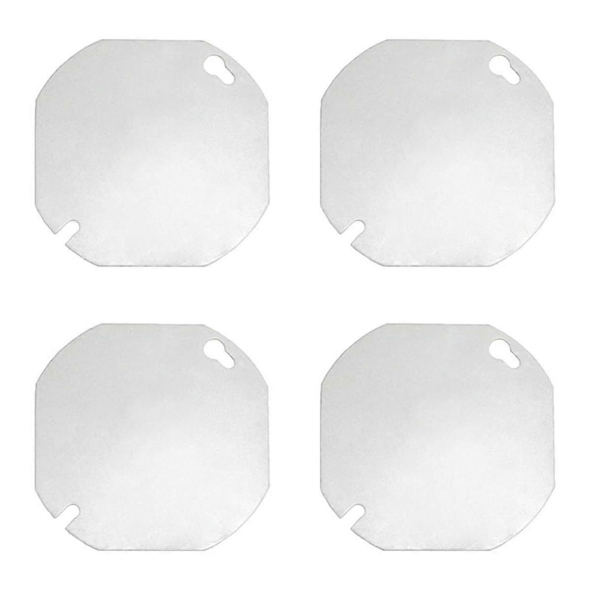 Pack de 4 couvercles de boîte électrique octogonale, couvercles de jonction en métal en acier galvanisé, couvercles de boîte de sortie - pour une protection sûre et durable des appareils électriques