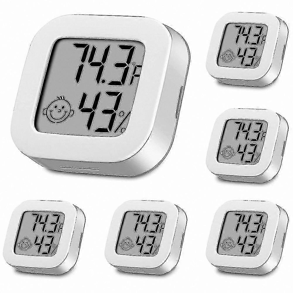6-Pack Indoor Thermometer with Humidity Sensor, High Accuracy Temperature and Humidity Monitor for Home Use