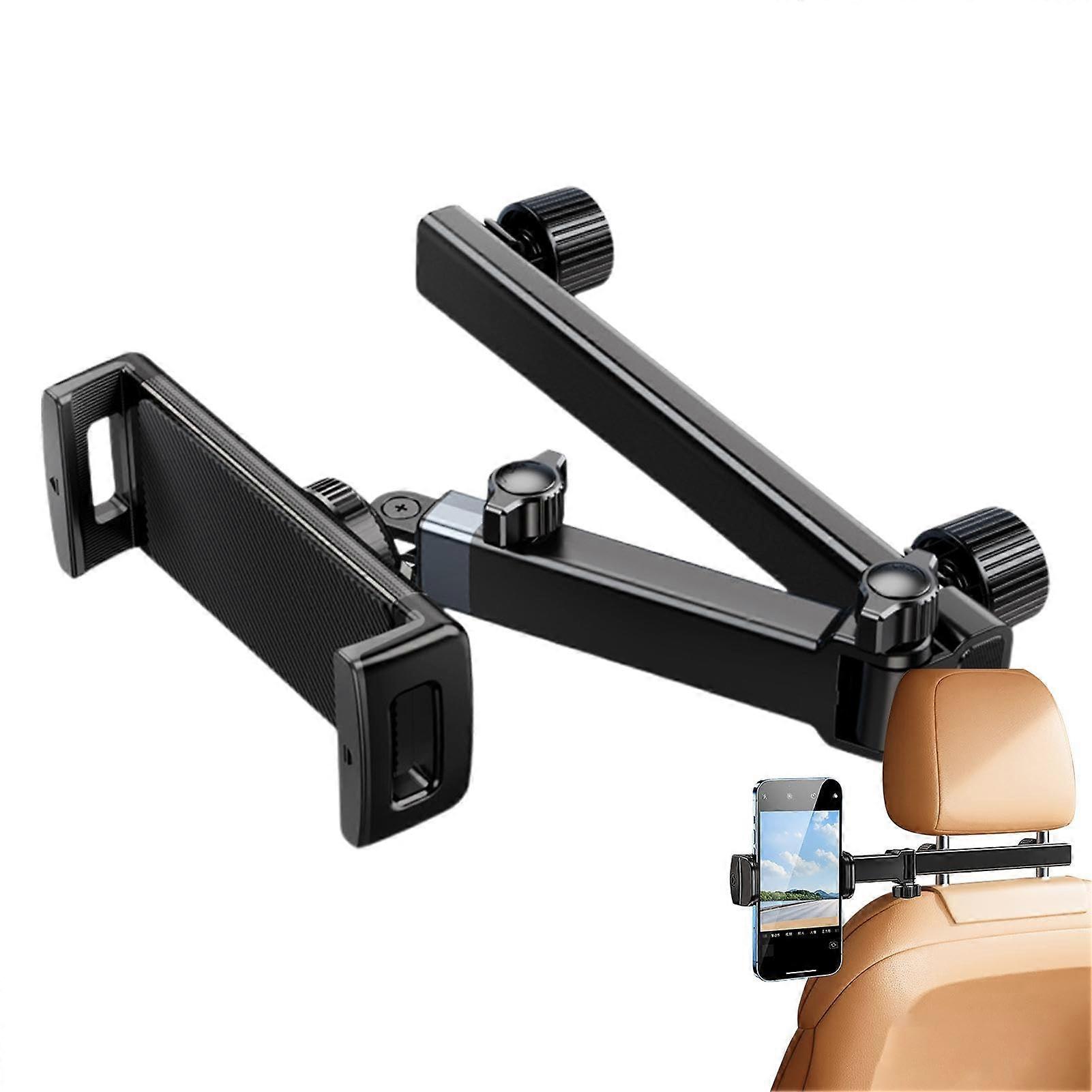 Car Headrest Tablet Holder for Back Seat, Extendable Tablet and Phone Support for Road Trips, Compatible with All Tablets
