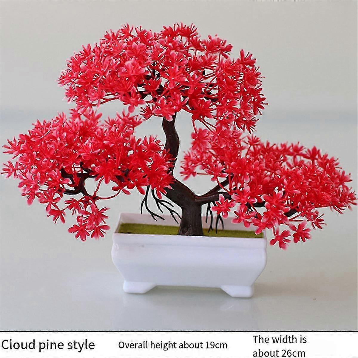 Artificial Plastic Bonsai Trees in Lotus Color for Home Decor on Table or Room Top, 2Pcs Pack