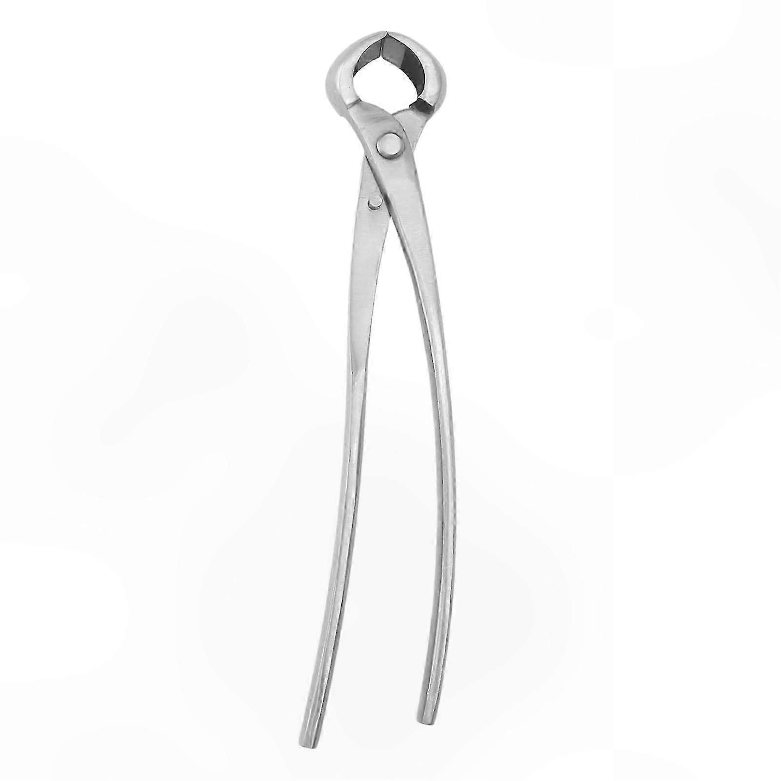 Garden Pruning Tool with Concave Cutter and Round Edge for Tree Shaping Silver Chrome Alloy Trimmer